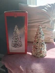 Madison Avenue Silver Christmas Tree 8 Inch Red Green Jewels Boxed. Fixed Price $24.00.