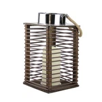 Gerson 11.75" Contemporary Wood Corded Lantern Led Flameless Pillar Candle Timer. Fixed Price $44.09.