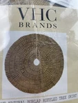 Burlap Natural Ruffled 48" Christmas Carol Tree Skirt Vhc Brand. Fixed Price $48.00.
