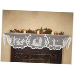 Doublewood 20"X90" Christmas Decor Fireplace Scarf Cloth White. Fixed Price $14.65.