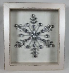 New Ashland Frosted Fairytale Snowflake Centerpiece White Silver Wood Decor. Fixed Price $19.95.