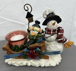 Kmart Snowman Penguin Sleigh Decor Candle Holder Poly Resin Christmas. Fixed Price $10.88.