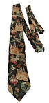 Christmas Neck Tie 100% Silk Black Baking Images American Traditions Holiday. Fixed Price $12.50.