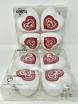 Ikea Ornaments Kotte Lot Of 2 - White & Red Hearts Box Christmas Tree Valentines. Fixed Price $39.99.