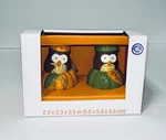 Essential Home Owl Pumpkin Salt & Pepper Shaker Set Fall Thanksgiving- Nib. Fixed Price $7.99.