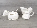 Pottery Barn 12 Days Of Christmas Maids Cow Milking Cream & Sugar Set. Fixed Price $47.45.