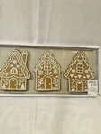 Nib Jingles & Joy Christmas Cookie Gingerbread House Ornaments Set Of 3. Fixed Price $31.99.