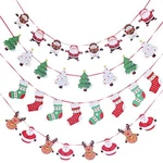 Christmas Banners Flags Hanging Bunting Garland 4 Pcs Paper Door. Fixed Price $20.23.