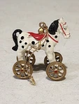Vintage Metal Rocking Horse Midwest Imports Wheels Christmas Ornament. Fixed Price $11.53.