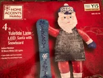 Home Accents 4FT Santa Snowboard Holiday Yuletide Lane Led Yard Decor Christmas. Fixed Price $82.98.