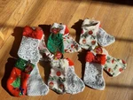 6 Of Christmas Stocking Santa Candy Gift Bag Sock Xmas Tree Hanging Ornaments. Fixed Price $16.99.