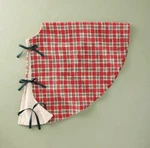 Hearth & Hand Christmas Holiday 52" Plaid Chunky Woven Tree Skirt Vintage Red. Fixed Price $59.99.