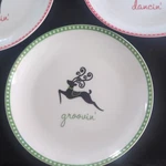 Boston Warehouse Christmas Reindeer Dessert Appetizer Plates 6.5"(3). Fixed Price $35.00.