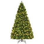 8FT Pre-lit Hinged Pvc Artificial Christmas Tree W/ 430 Led Lights & Stand Green. Fixed Price $119.99.