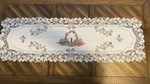 Heritage White 14 X45 Lace Table Runner With Holly Christmas Candle Nwt A92. Fixed Price $19.99.