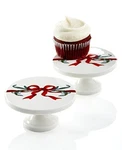 Martha Stewart Collection Holiday Garden Set Of 2 Mini Cake Stands. Fixed Price $32.99.