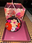 Vera Bradley 2016 Bohemian Blooms Glass Ball Ornament Christmas Season. Fixed Price $29.95.