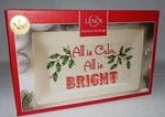 Nib New Lenox Christmas Serving Tray Home For The Holidays Holly Berries 11.5". Fixed Price $12.10.