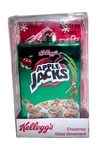 Kellogg Apple Jacks Box Of Cereal Glass Christmas Ornament Kat & Annie New. Fixed Price $19.99.