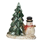 Transpac 8.66" Multicolor Ceramic Light Up Christmas Tree Snowman Figurine. Fixed Price $32.63.