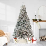 Northlight 6.5' Heavy Flock Pine Medium Artificial Christmas Tree Clear Lights. Fixed Price $305.49.