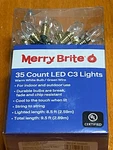 9.5 Ft Cvs Merry Bright 35 Count Led C3 Lights Warm White Bulb/green Wire - New. Fixed Price $19.49.