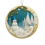 Happy Snowman Christmas Ornaments 2026, Holiday Acrylic Hanging For .... Fixed Price $14.10.