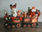 Rare Vtg. Fiber Optic Light Christmas Santa's Train By Puleo 15" "read" Holiday. Fixed Price $39.99.