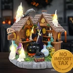 Enchanted Witch Cottage Lighted Figurine, 10" Led Halloween Decor Statue With Ca. Fixed Price $37.60.
