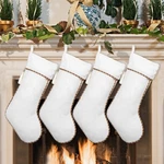 Ugiftcorner White Christmas Stockings 4 Pack Velvet With .... Fixed Price $56.77.