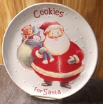 Hallmark Cookies For Santa Christmas 9 1/4" Plate Playful With Bag Of Toys. Fixed Price $11.99.