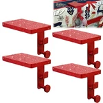 4 Pcs Red Christmas Stocking Holders, Mantle Weighted Hang.... Fixed Price $41.22.