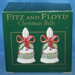 Fitz & Floyd Christmas Bells Salt And Peppers Shaker Set 2004. Fixed Price $9.99.