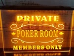 Private Poker Room Casino Bar Slot Club Led Neon Light Sign Gift Home Man Cave. Fixed Price $26.99.