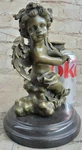 Hand Made Solid Bronze Baby Angel Candelabra Figure Art Home Office Decoration. Fixed Price $799.00.