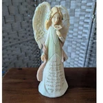 Vtg 2005 Enesco Foundations Angel Figurine Glitter Blessing Collectible 9IN Euc. Fixed Price $28.99.