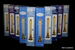 Lot 10 Candolier 8.8" White Brass Sensor Candle Light Auto On/off Merry Brite. Fixed Price $27.35.