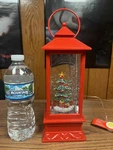 Merry Moments 11" Christmas Tree Snow Globe Lighted Glitter Water Lantern. Fixed Price $46.00.