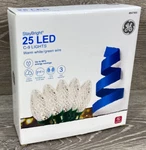 Ge Staybright 25 Led C9 Diamond Cut Warm White Lights 12 Ft New Christmas. Fixed Price $19.97.