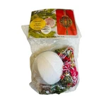 Leewards Boutique Christmas Ornament Kit Oriental Braid Beaded Ball Red Green. Fixed Price $16.54.