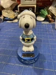 Peanuts Snoopy Merry Christmas 5" Holiday Solar Head Moving Figure Rare Blue. Fixed Price $23.74.