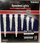 Gemmy 24 White Led Christmas Synchrolights Flashing Icicle. Fixed Price $45.97.