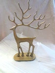 Pottery Barn Small Brass Reindeer Holiday/cabin Accent Piece Nib. Fixed Price $55.00.