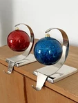 Crate & Barrel Stocking Holders With Christmas Baubles * Mint. Fixed Price $39.99.