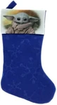 Baby Yoda Star Wars Christmas Stocking 16" Blue Disney Ruz. Fixed Price $15.99.