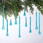 Yalikop 12 Pcs Mercury Glass Teardrop Christmas Ornaments Icicle Blue. Fixed Price $27.46.