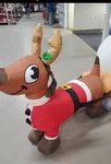 Outdoor Christmas Inflatable Blow Puppy Dog Reindeer And Snowman Joiedomi. Fixed Price $30.00.
