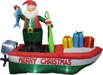 8FT Inflatable Santa Claus Fishing Boat Decoration For Holiday Cheer. Fixed Price $149.99.