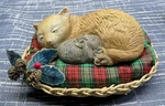 Vtg Christmas Around The World 'not Creature Was Stirring' Cat Figurine New. Fixed Price $14.99.
