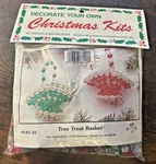 Vintage Merri Mac Tree Treat Basket Beaded Christmas Ornament Kit -unopened-frsh. Fixed Price $22.88.